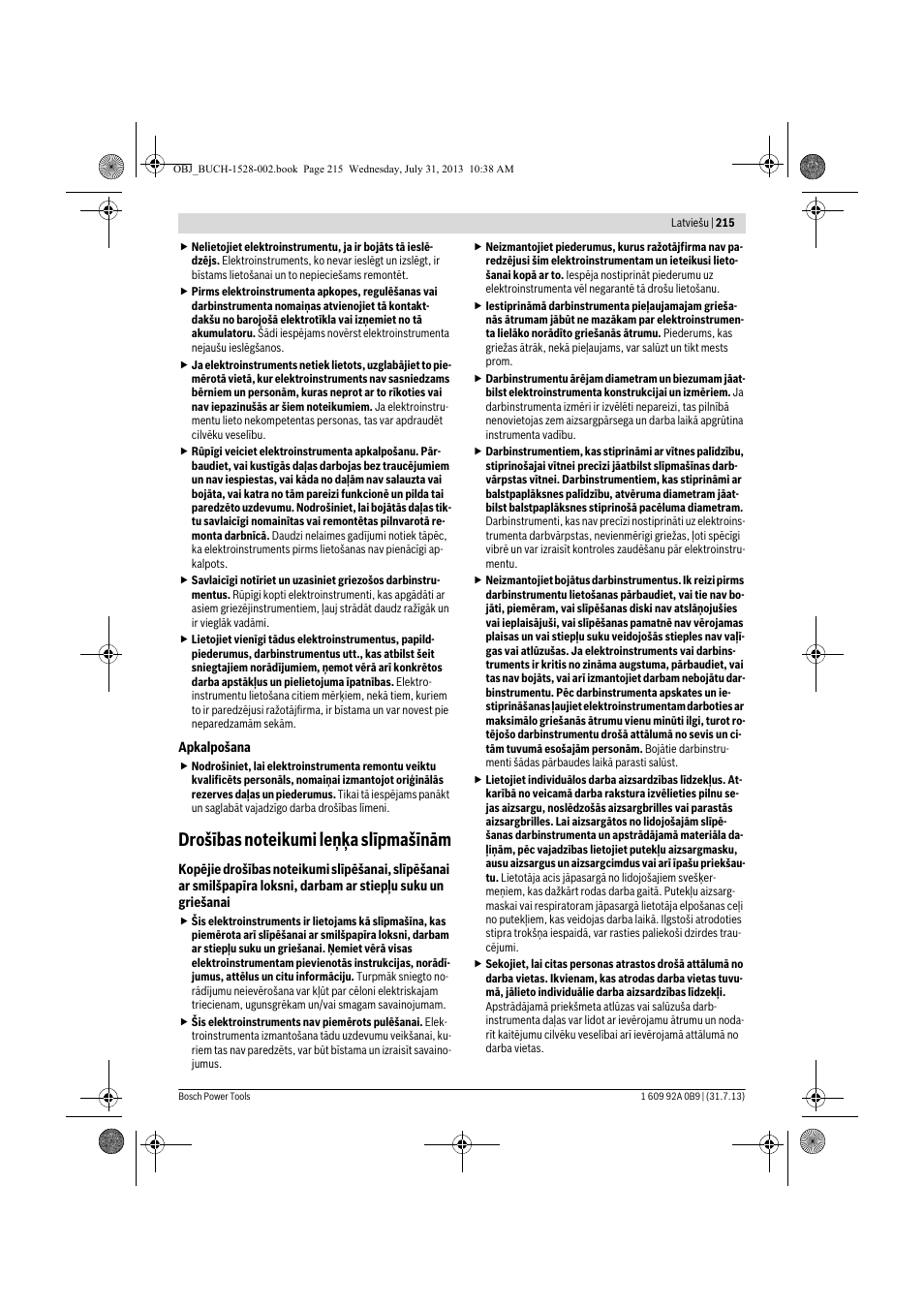 Bosch GWS 24-230 LVI Professional User Manual | Page 215 / 259