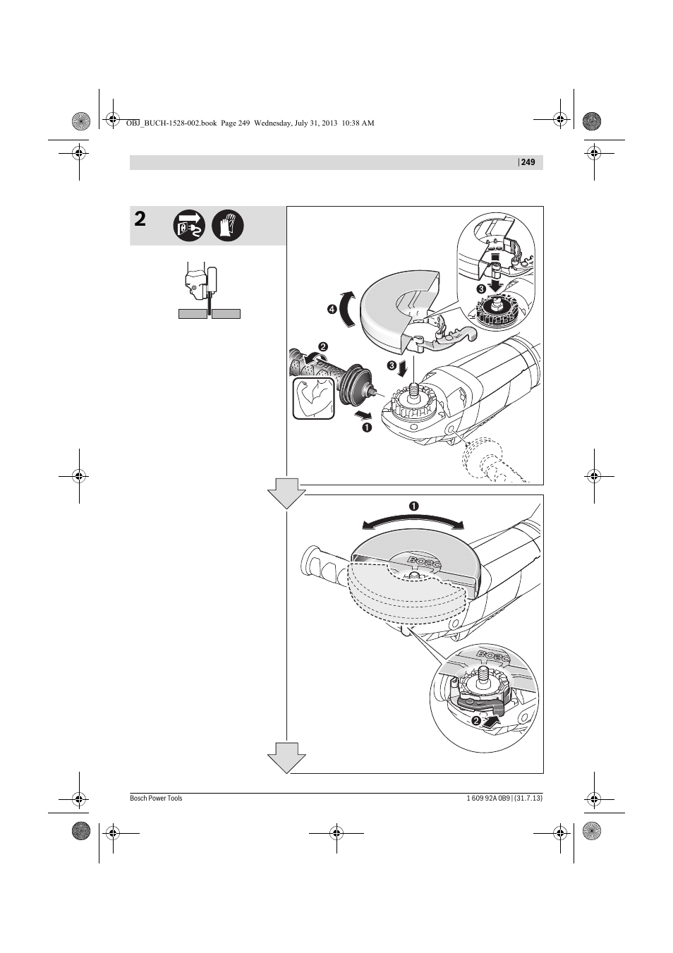 Bosch GWS 24-230 LVI Professional User Manual | Page 249 / 259