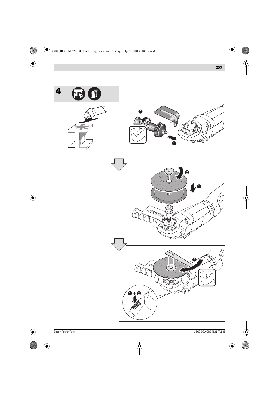 Bosch GWS 24-230 LVI Professional User Manual | Page 253 / 259