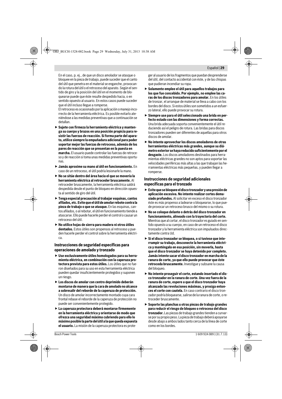 Bosch GWS 24-230 LVI Professional User Manual | Page 29 / 259