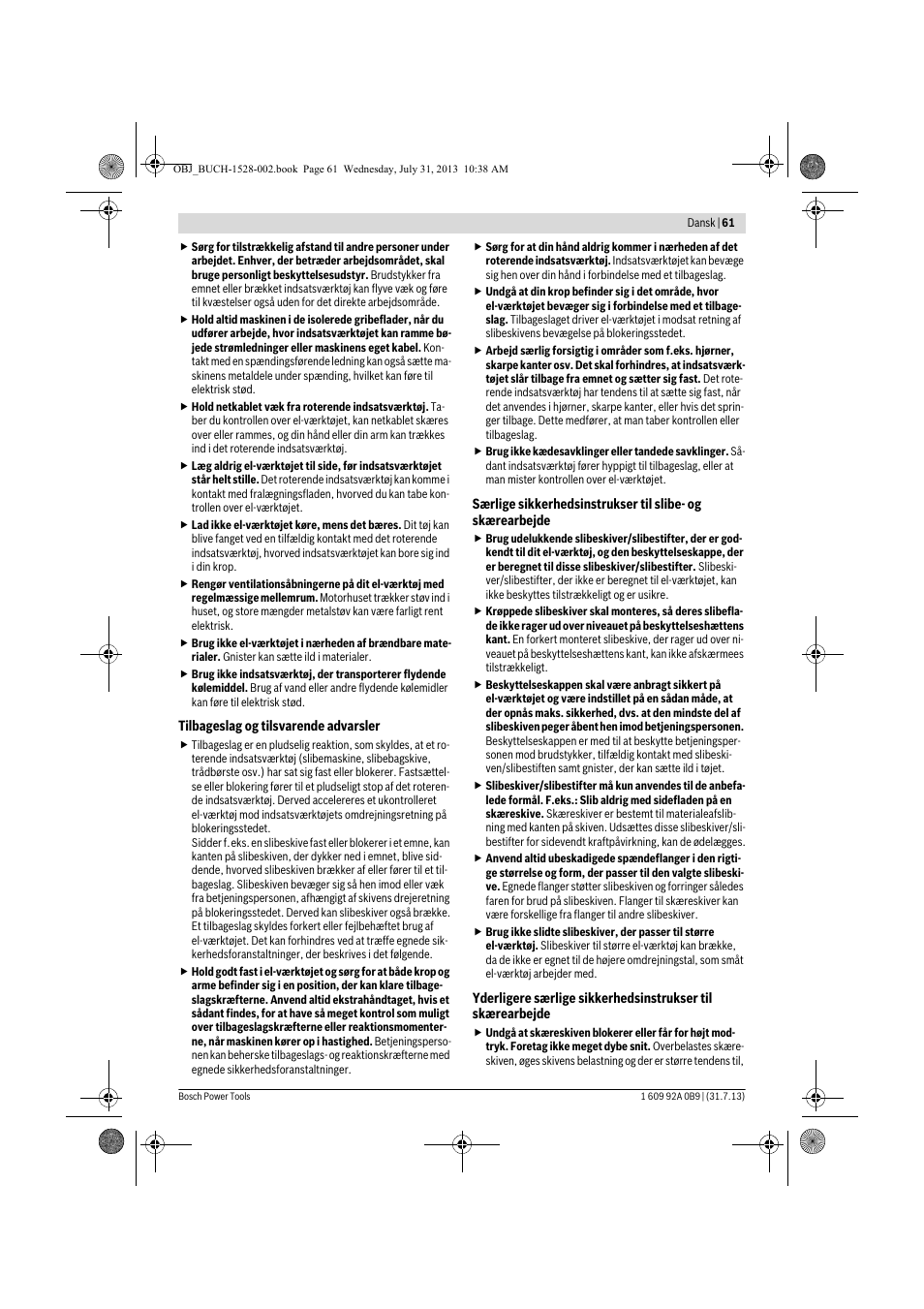 Bosch GWS 24-230 LVI Professional User Manual | Page 61 / 259