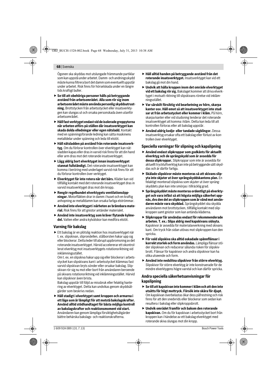 Bosch GWS 24-230 LVI Professional User Manual | Page 68 / 259