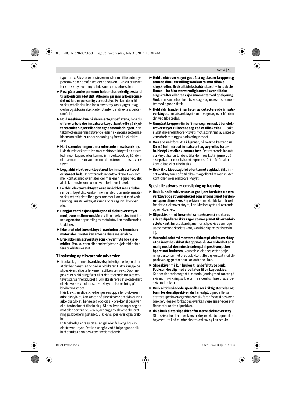 Bosch GWS 24-230 LVI Professional User Manual | Page 75 / 259