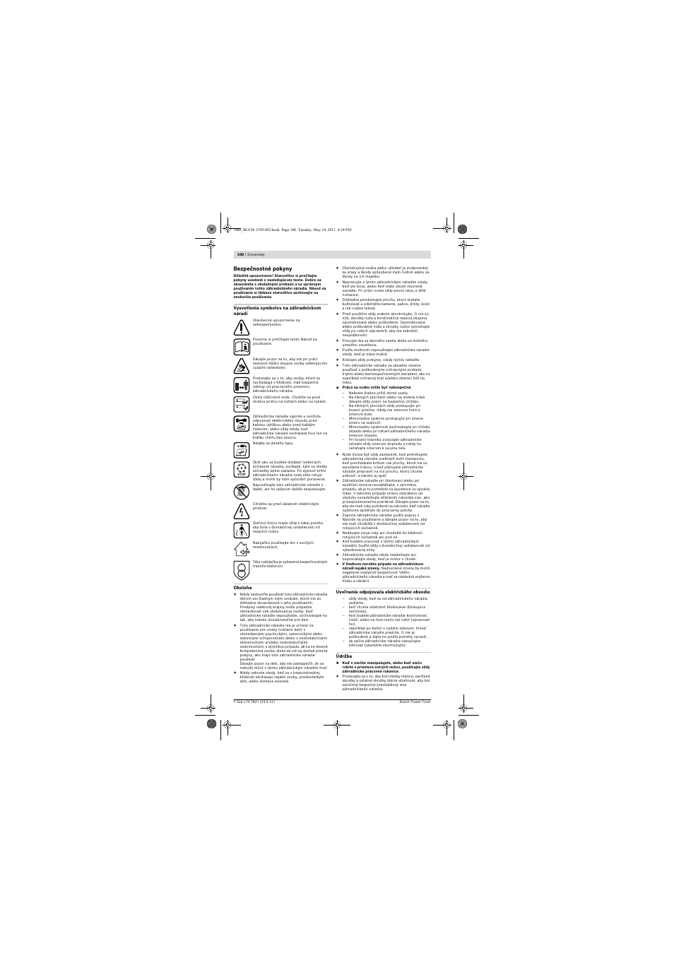 Bosch Rotak 34 LI User Manual | Page 100 / 176