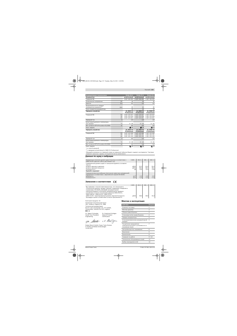 Bosch Rotak 34 LI User Manual | Page 115 / 176