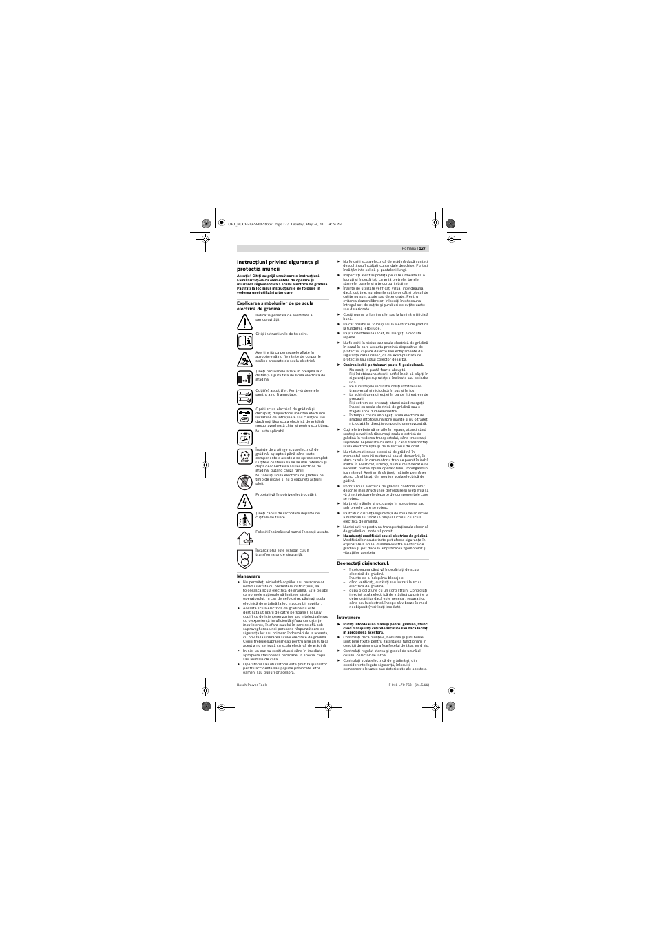 Bosch Rotak 34 LI User Manual | Page 127 / 176