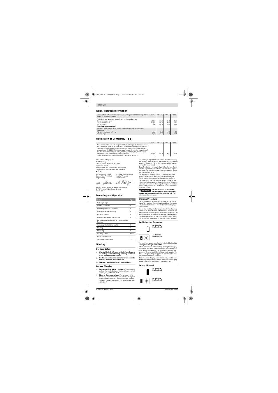 Bosch Rotak 34 LI User Manual | Page 14 / 176