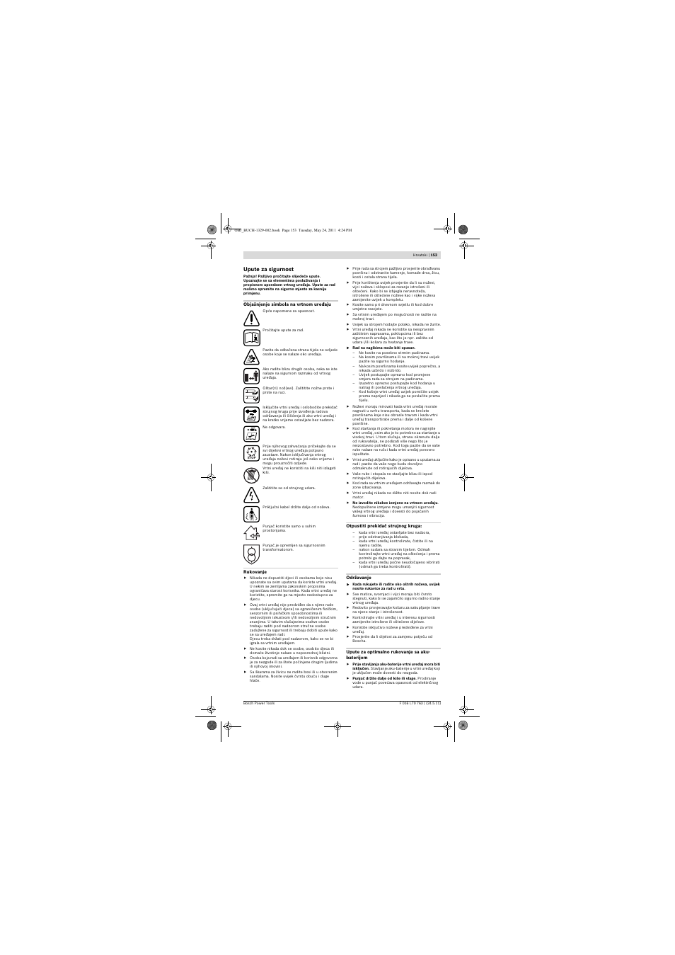 Bosch Rotak 34 LI User Manual | Page 153 / 176