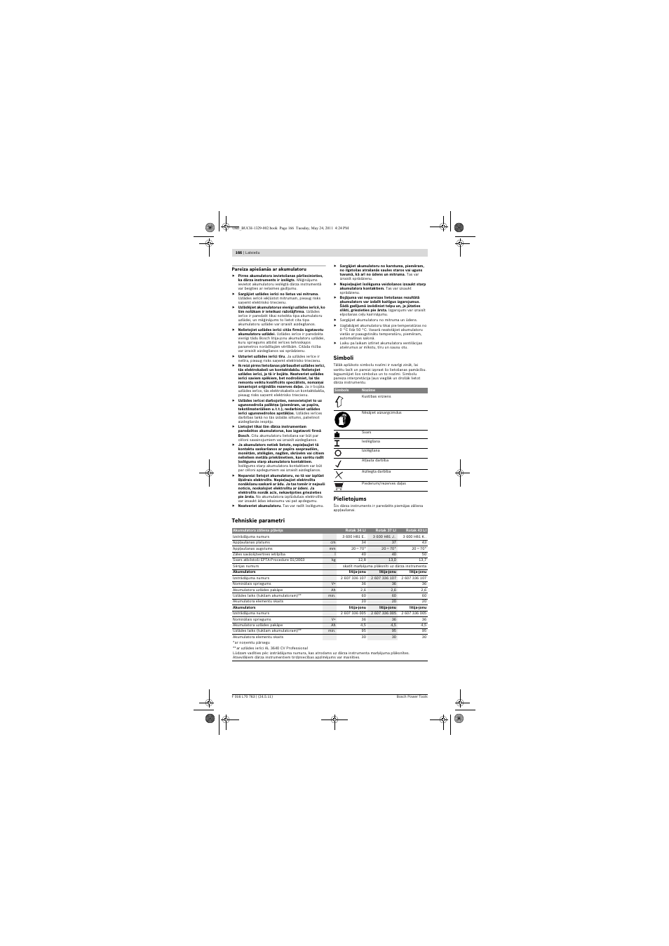 Bosch Rotak 34 LI User Manual | Page 166 / 176