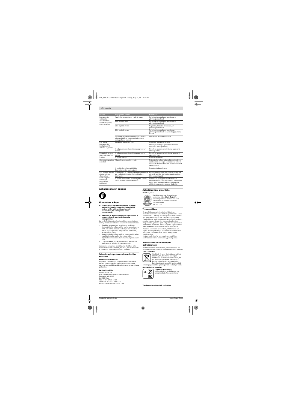 Bosch Rotak 34 LI User Manual | Page 170 / 176