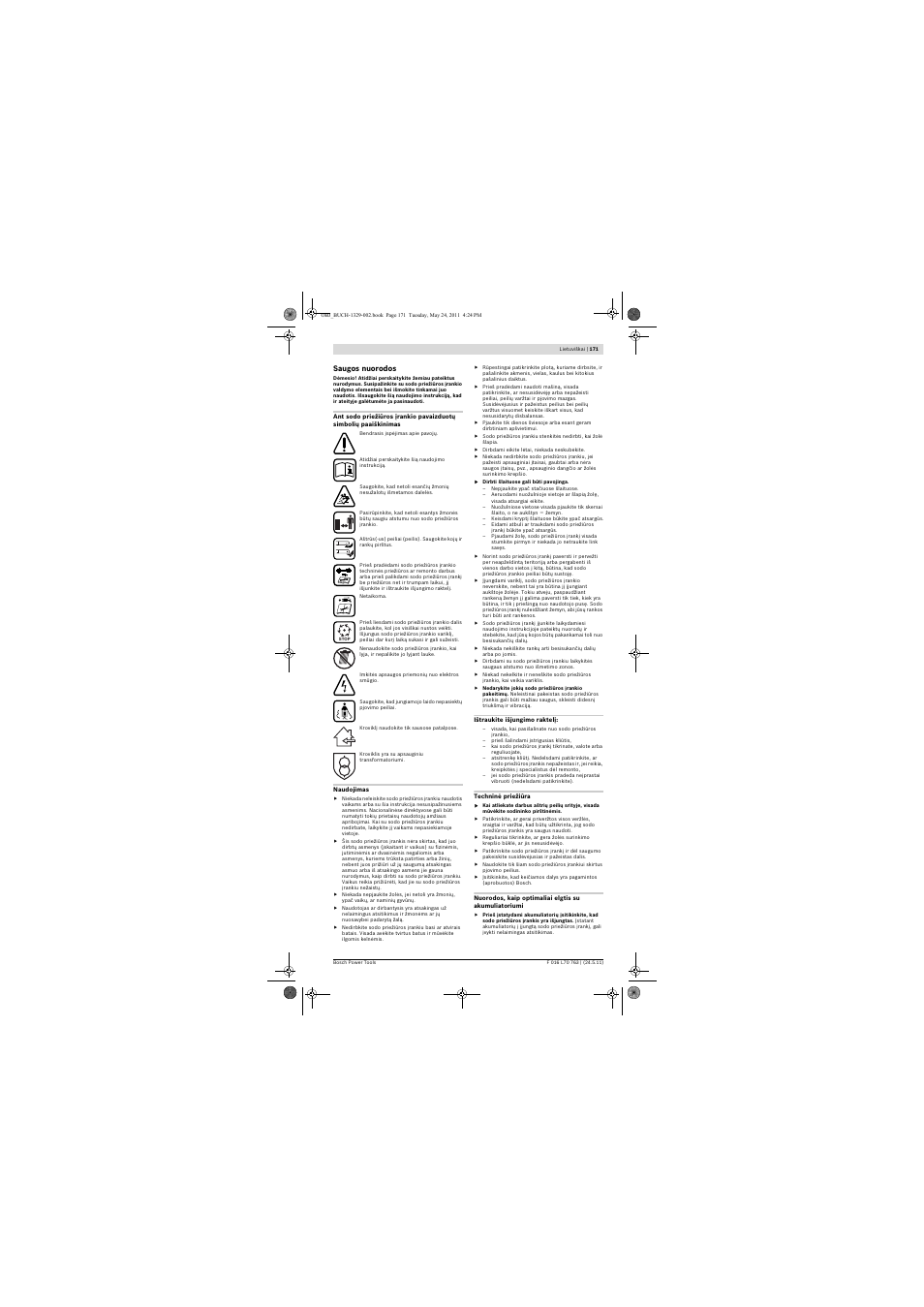 Bosch Rotak 34 LI User Manual | Page 171 / 176