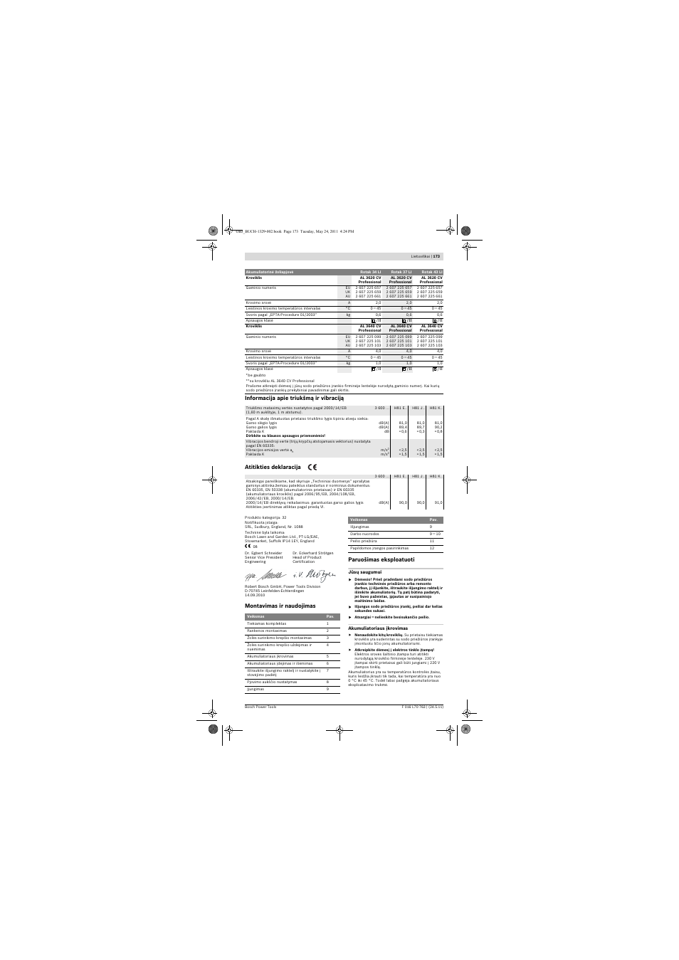 Bosch Rotak 34 LI User Manual | Page 173 / 176