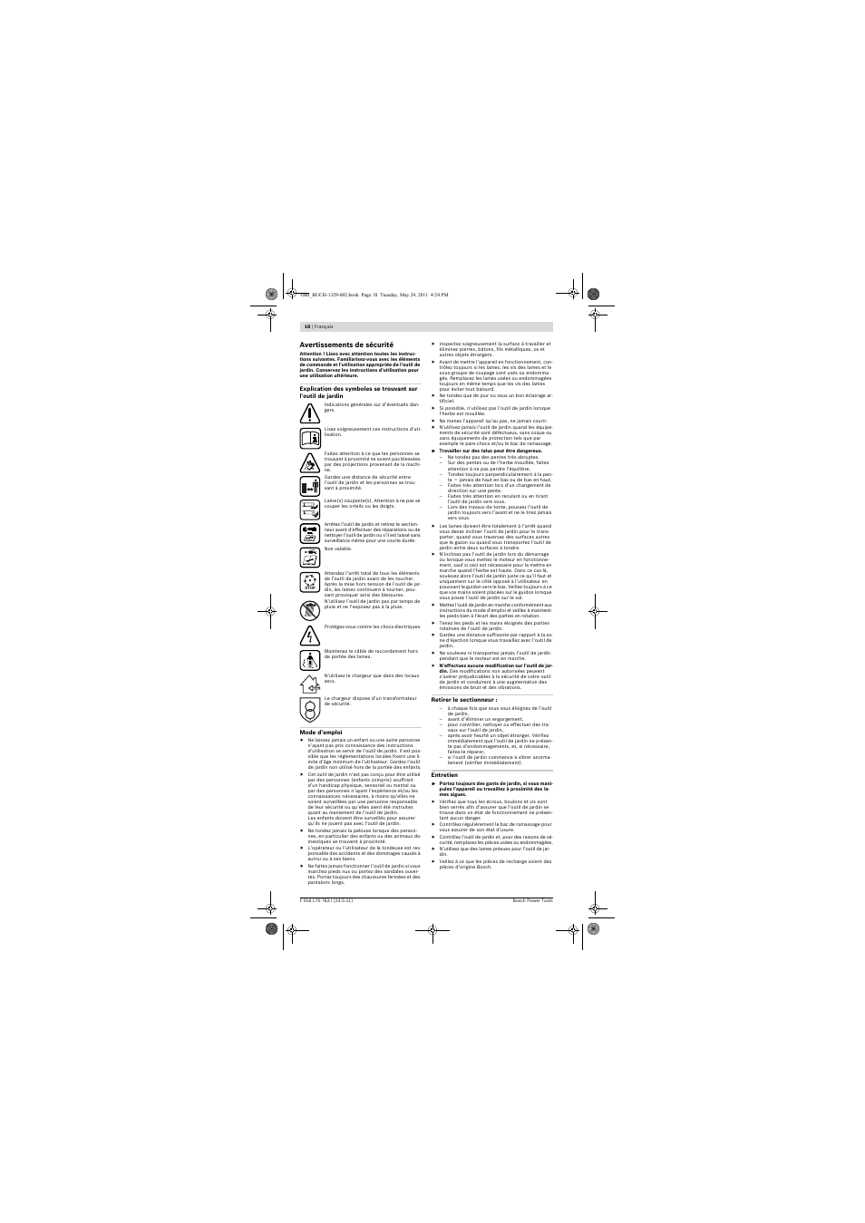 Bosch Rotak 34 LI User Manual | Page 18 / 176