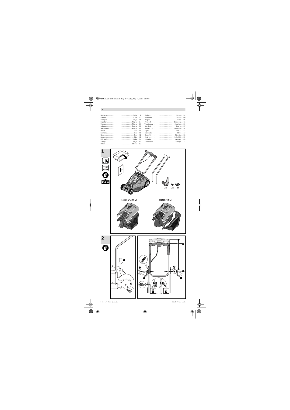 Bosch Rotak 34 LI User Manual | Page 2 / 176