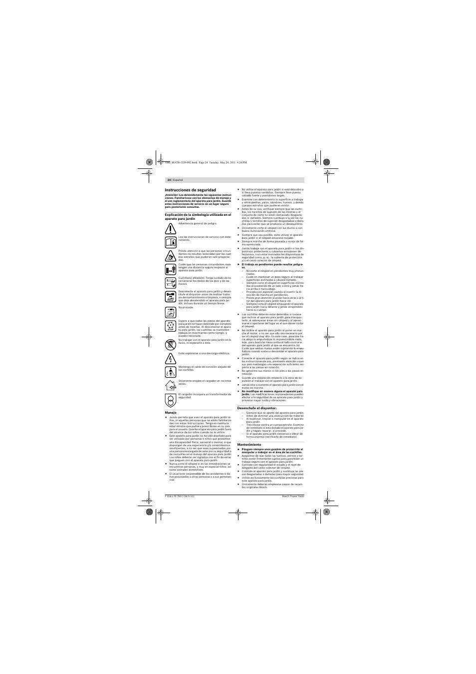 Bosch Rotak 34 LI User Manual | Page 24 / 176