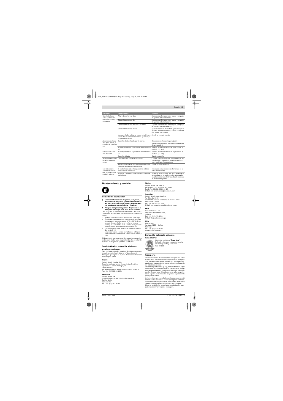 Bosch Rotak 34 LI User Manual | Page 29 / 176