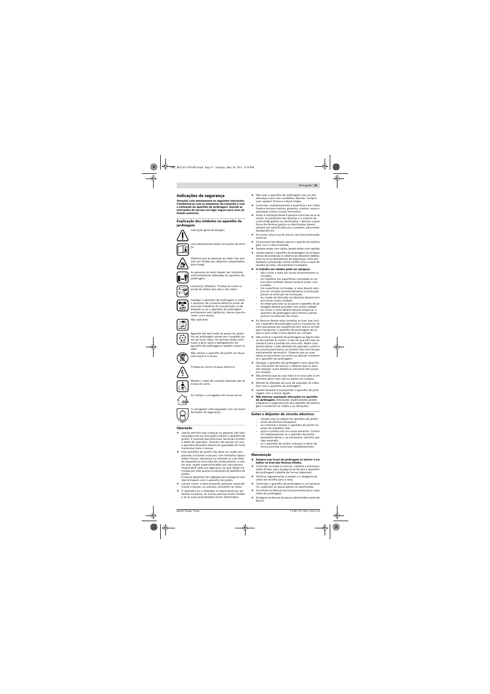 Bosch Rotak 34 LI User Manual | Page 31 / 176