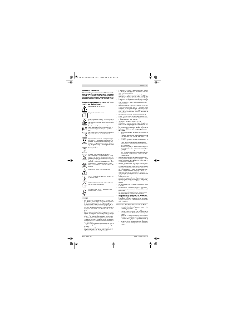 Bosch Rotak 34 LI User Manual | Page 37 / 176