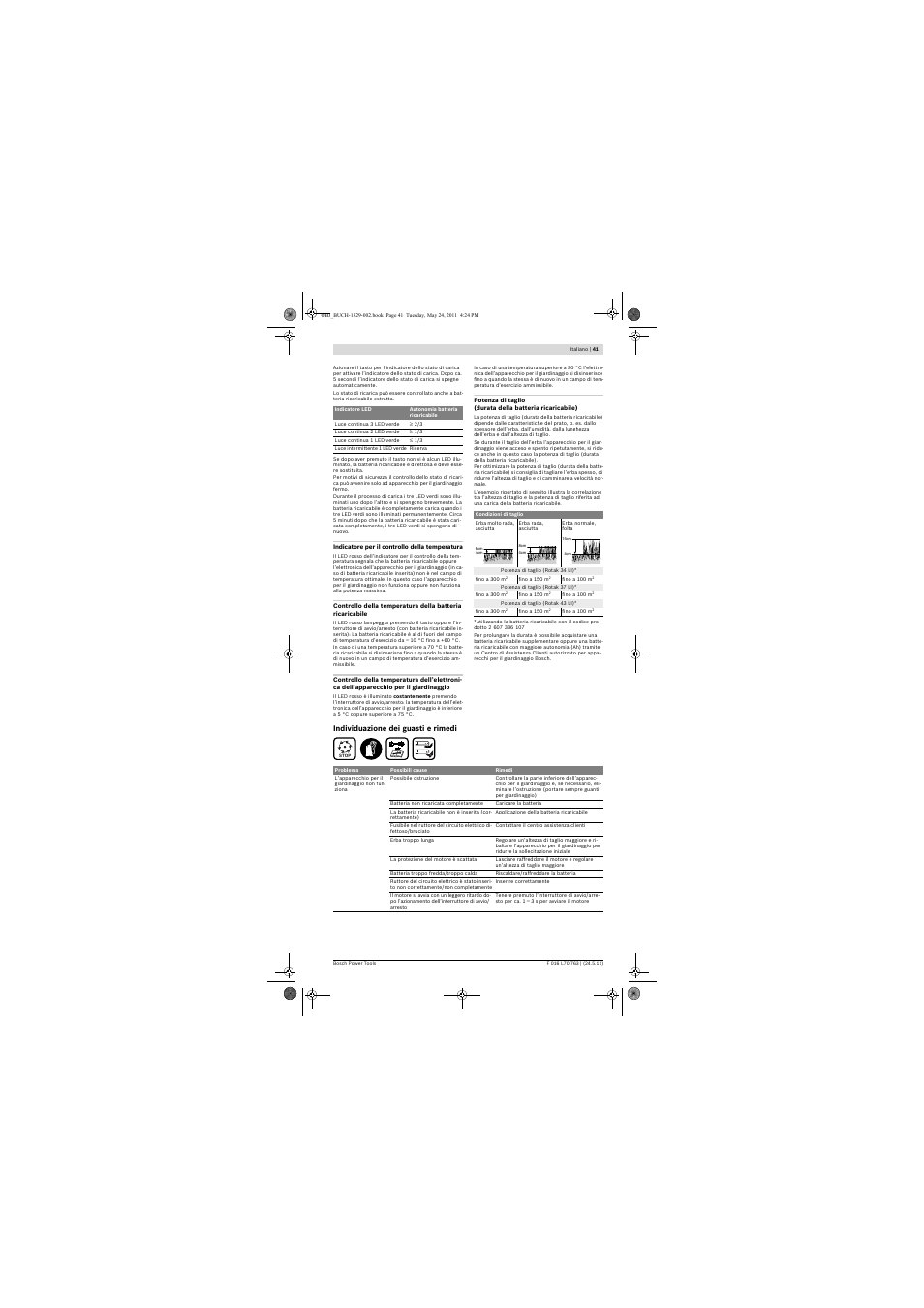 Bosch Rotak 34 LI User Manual | Page 41 / 176