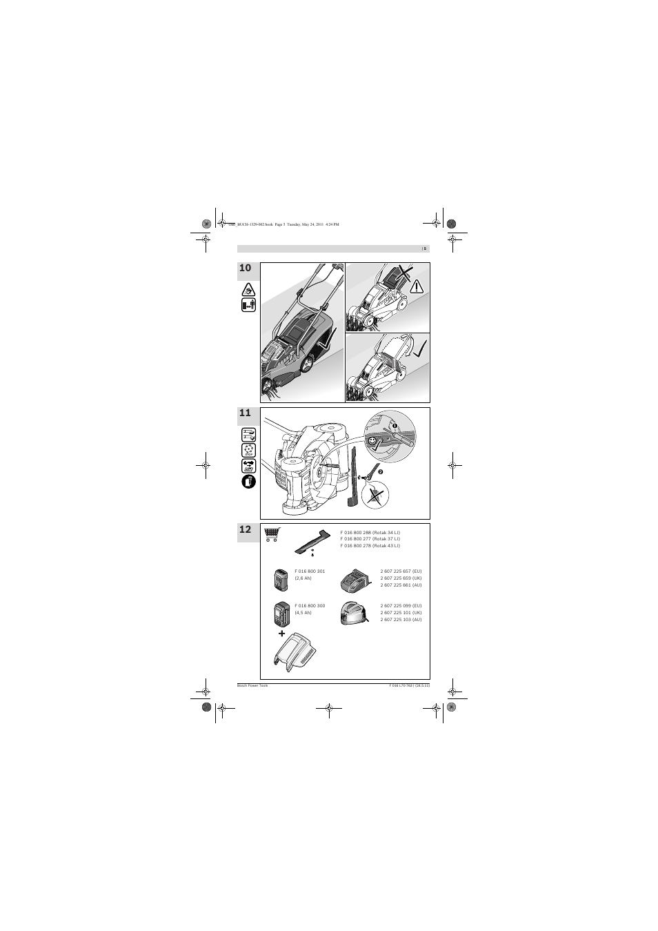 Bosch Rotak 34 LI User Manual | Page 5 / 176