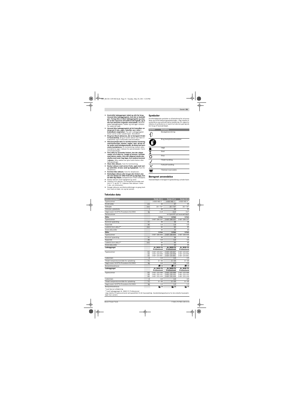 Bosch Rotak 34 LI User Manual | Page 51 / 176