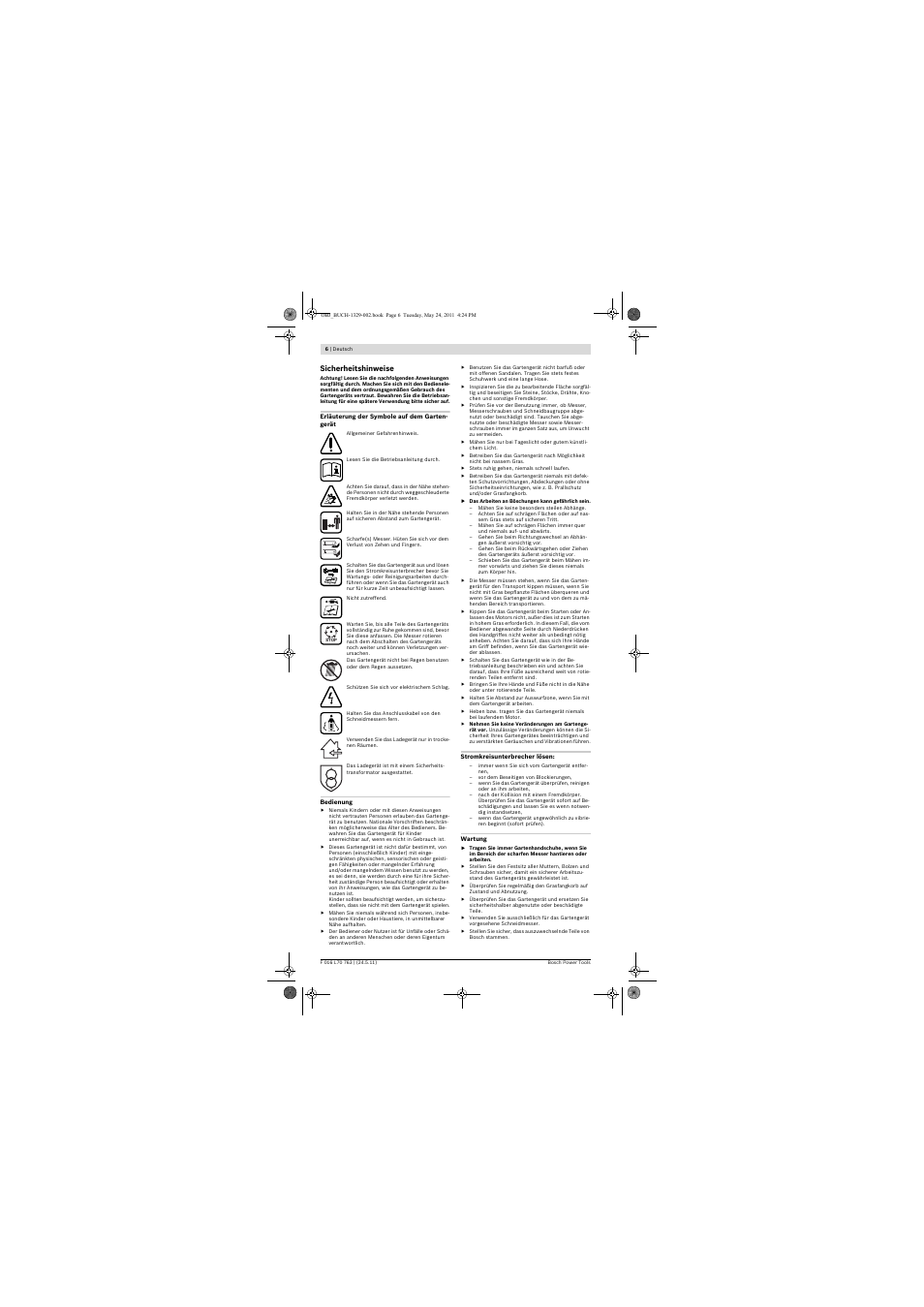 Bosch Rotak 34 LI User Manual | Page 6 / 176