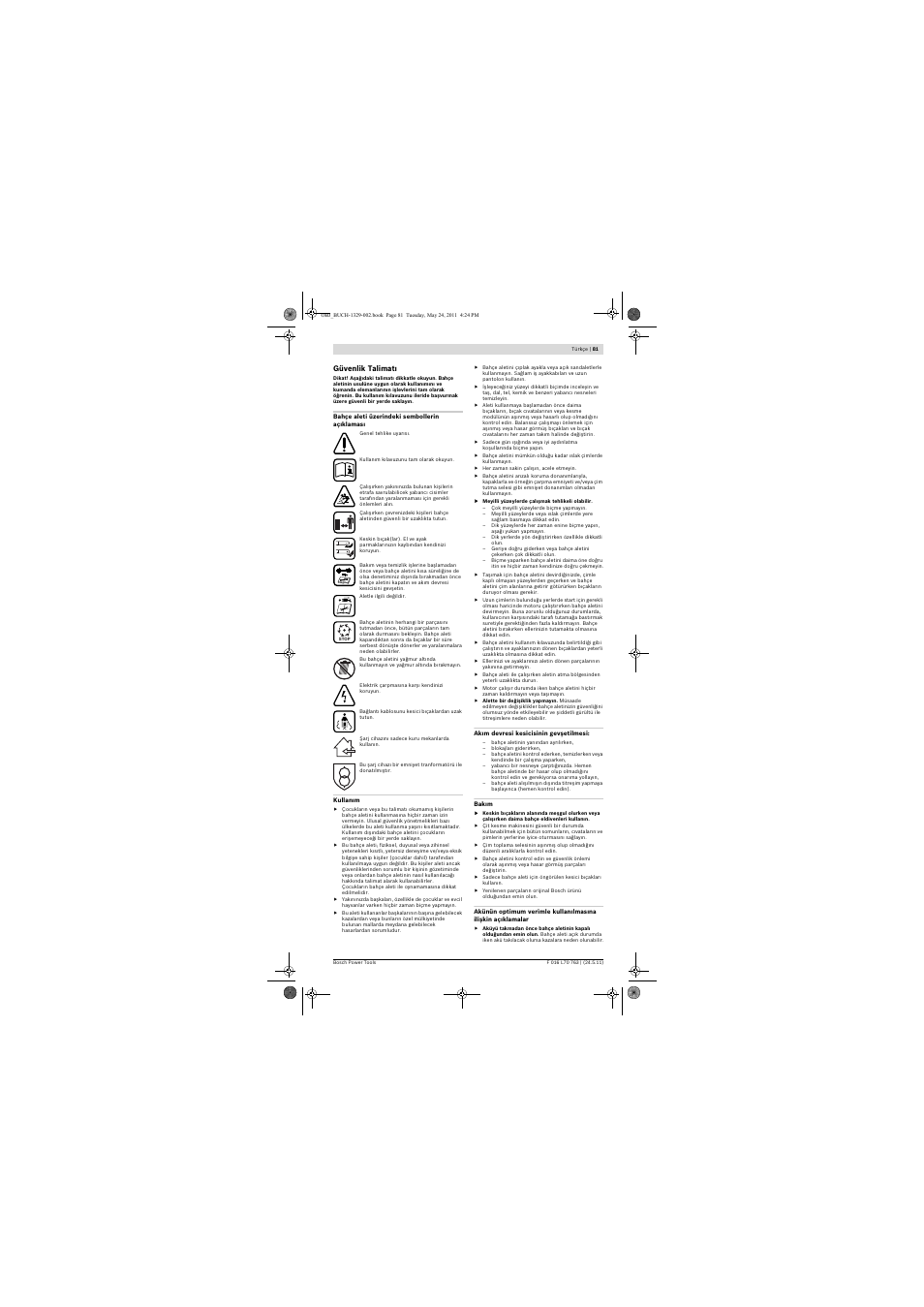 Bosch Rotak 34 LI User Manual | Page 81 / 176
