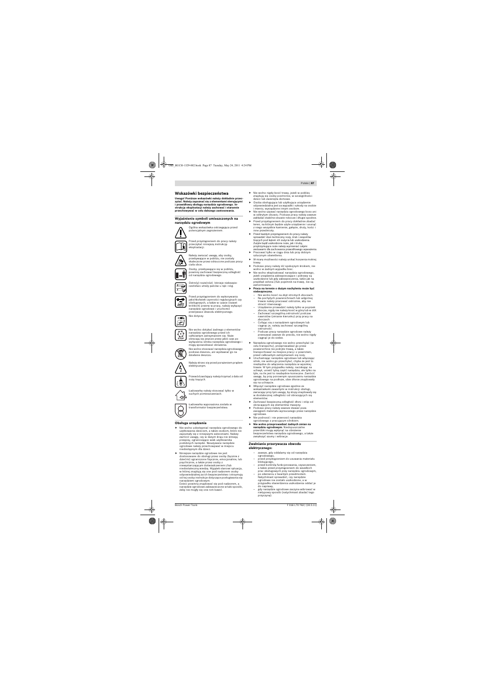 Bosch Rotak 34 LI User Manual | Page 87 / 176