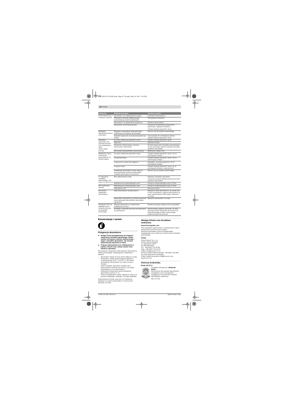 Bosch Rotak 34 LI User Manual | Page 92 / 176