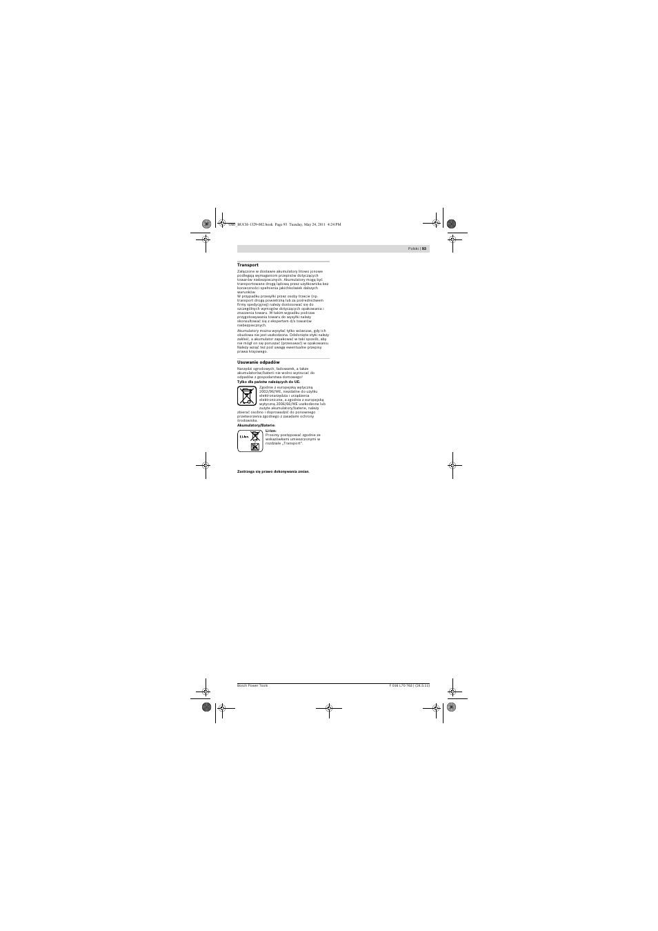 Bosch Rotak 34 LI User Manual | Page 93 / 176