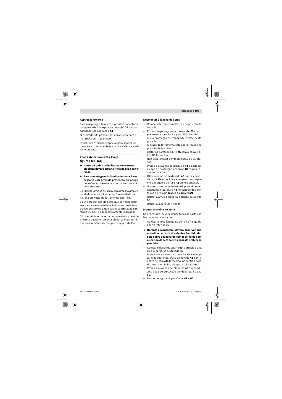 Bosch GCM 12 SD Professional User Manual | Page 107 / 620