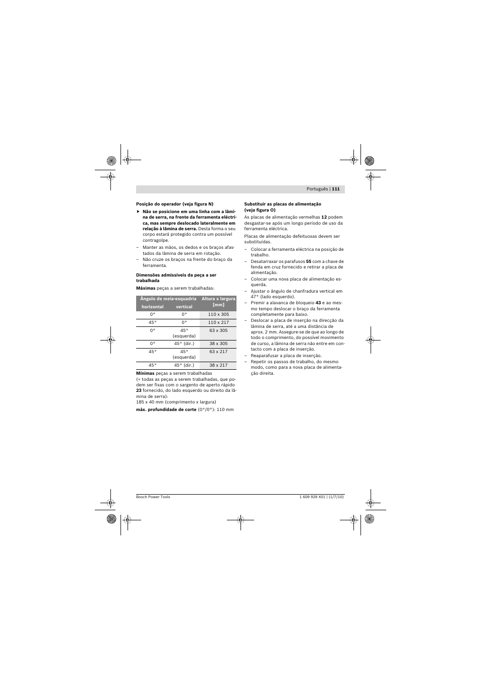 Bosch GCM 12 SD Professional User Manual | Page 111 / 620