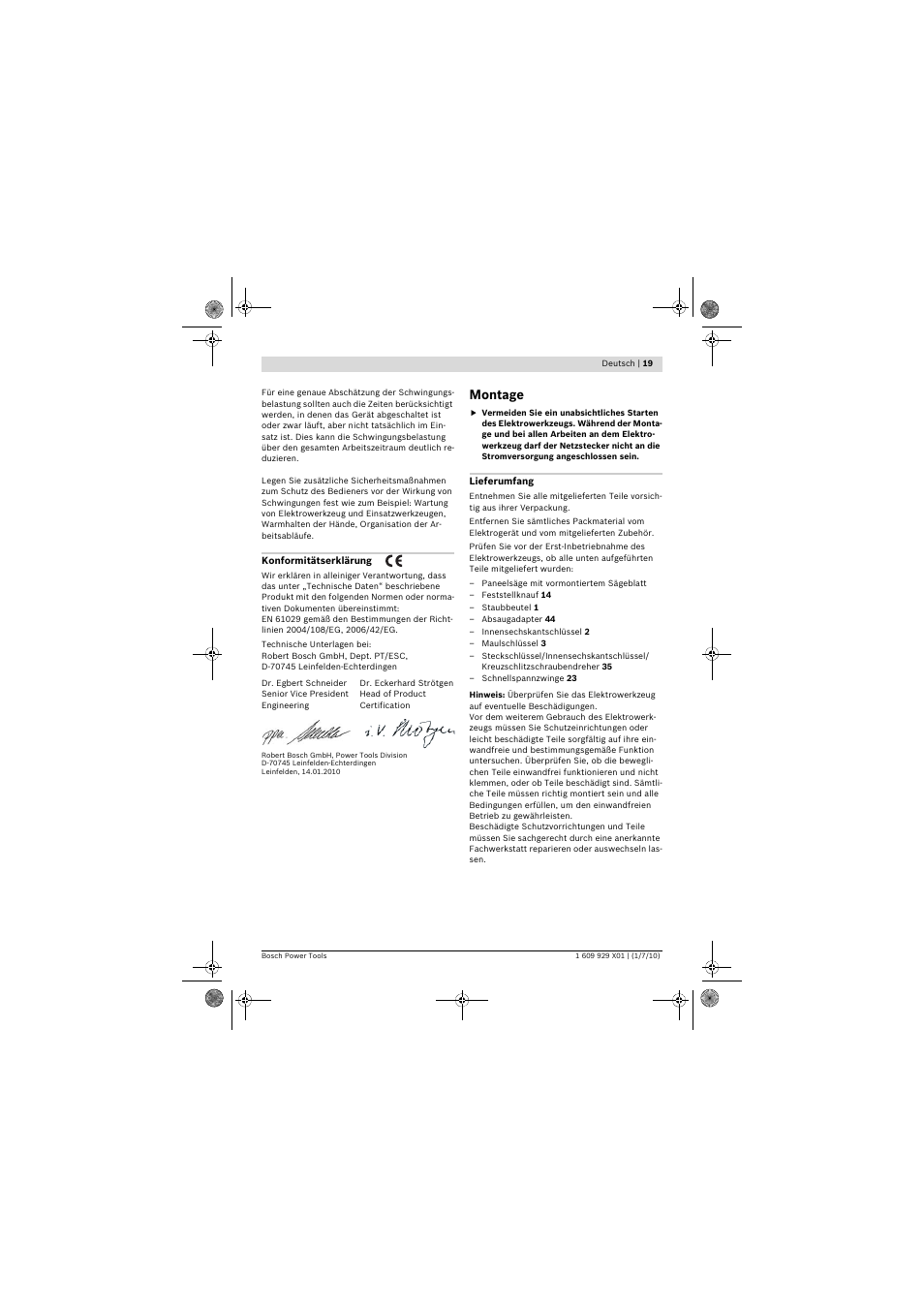 Montage | Bosch GCM 12 SD Professional User Manual | Page 19 / 620