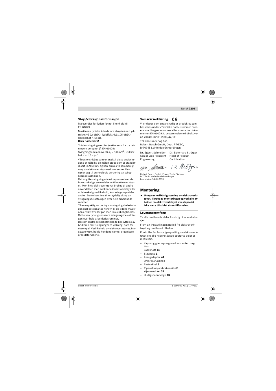 Montering | Bosch GCM 12 SD Professional User Manual | Page 209 / 620