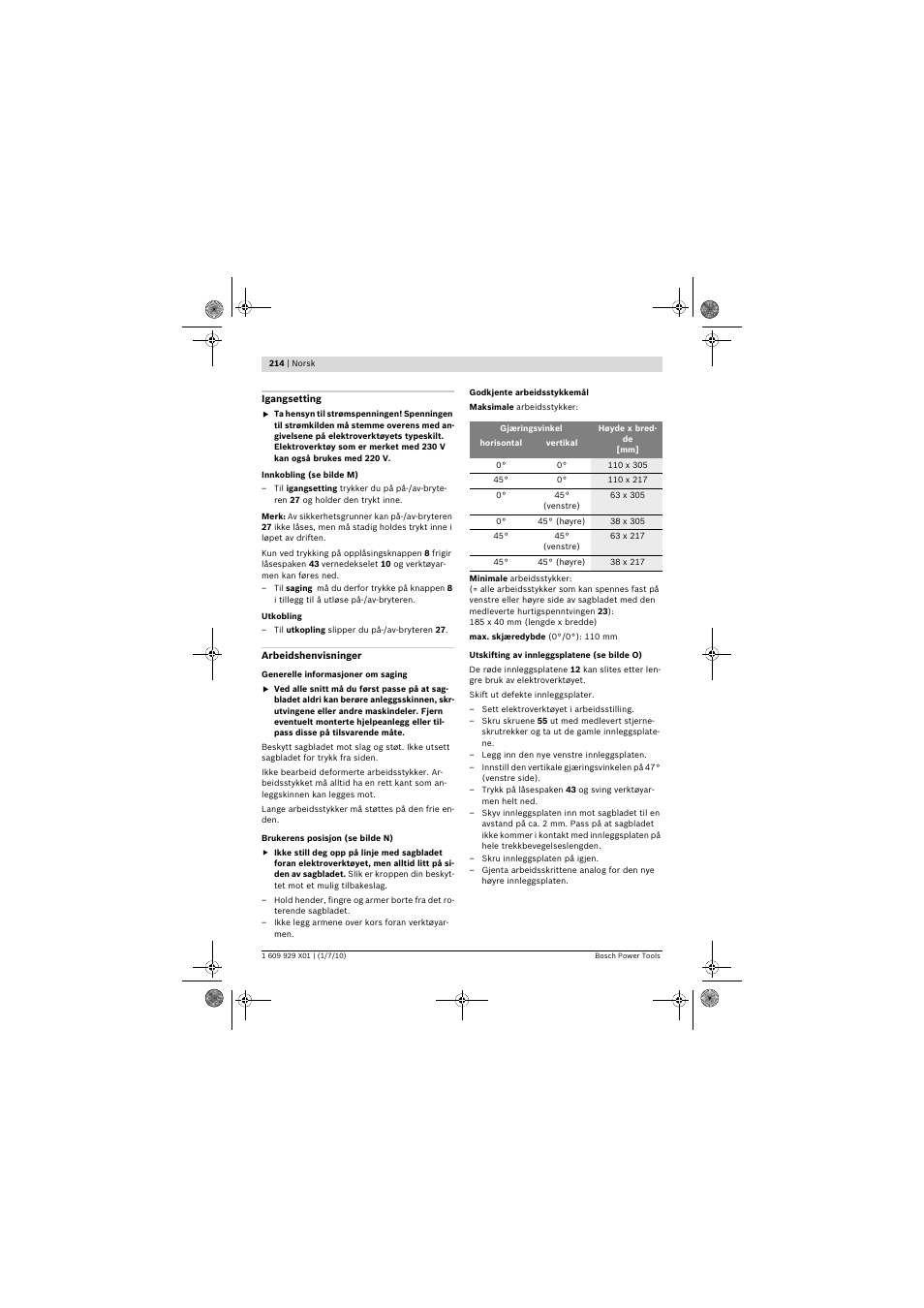 Bosch GCM 12 SD Professional User Manual | Page 214 / 620