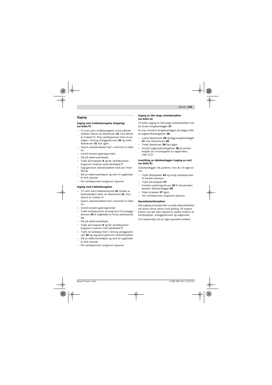 Bosch GCM 12 SD Professional User Manual | Page 215 / 620