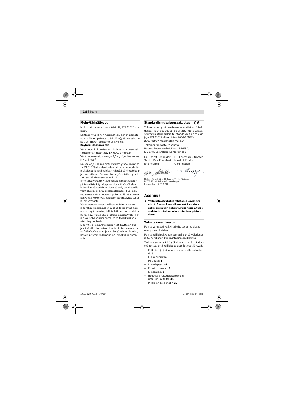 Asennus | Bosch GCM 12 SD Professional User Manual | Page 228 / 620