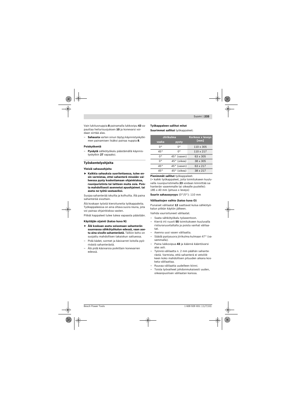 Bosch GCM 12 SD Professional User Manual | Page 233 / 620