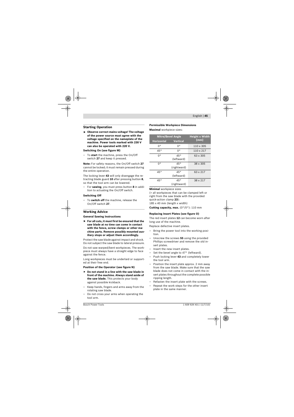 Bosch GCM 12 SD Professional User Manual | Page 45 / 620