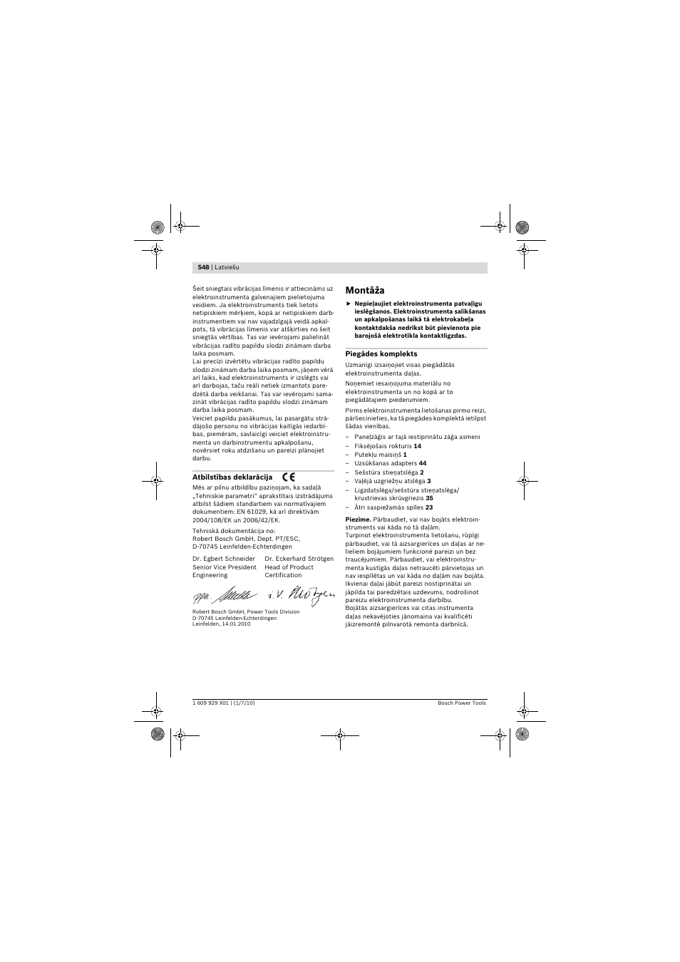 Montāža | Bosch GCM 12 SD Professional User Manual | Page 548 / 620