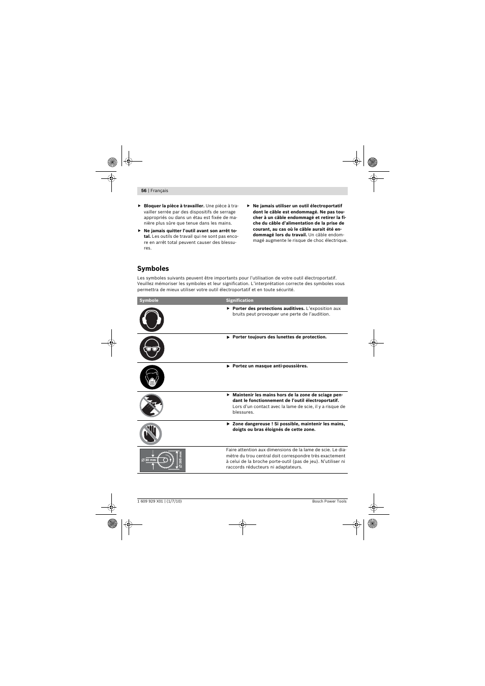 Symboles | Bosch GCM 12 SD Professional User Manual | Page 56 / 620