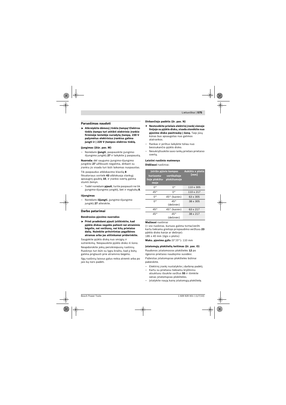 Bosch GCM 12 SD Professional User Manual | Page 575 / 620