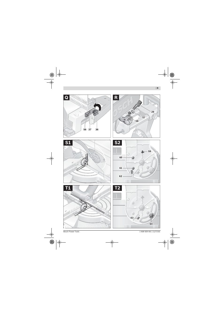 S1 s2, T1 t2 | Bosch GCM 12 SD Professional User Manual | Page 9 / 620