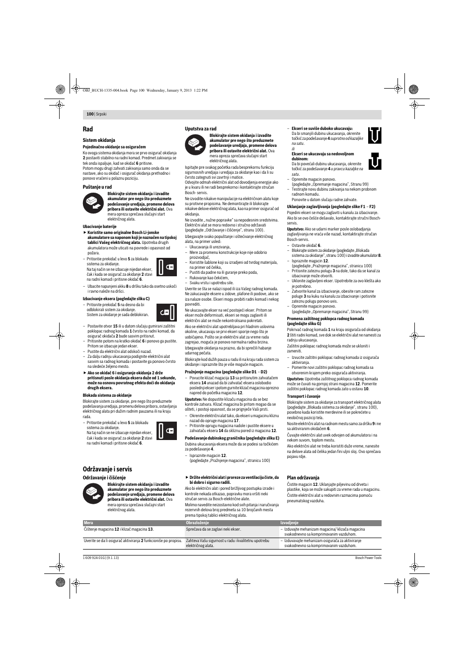 Održavanje i servis | Bosch GSK 18 V-LI Professional User Manual | Page 100 / 130