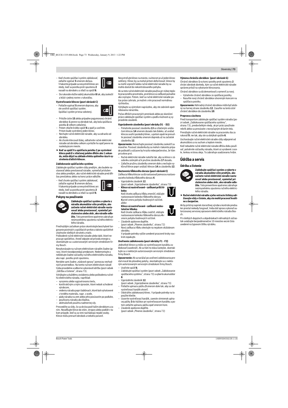 Údržba a servis | Bosch GSK 18 V-LI Professional User Manual | Page 73 / 130