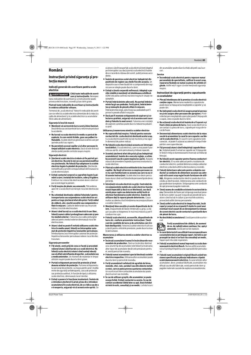 Română | Bosch GSK 18 V-LI Professional User Manual | Page 89 / 130