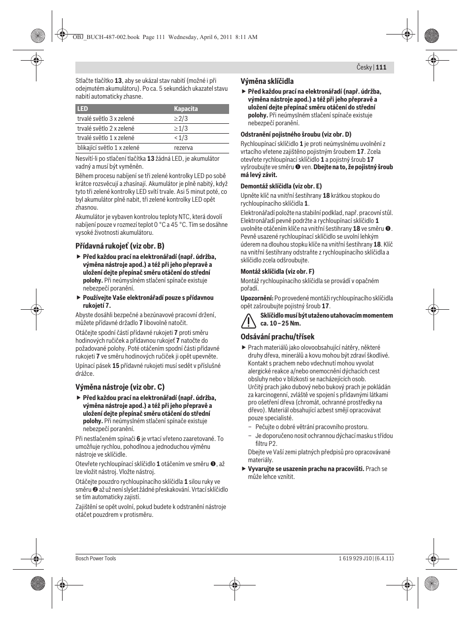 Bosch GSR 36 V-LI Professional User Manual | Page 111 / 217