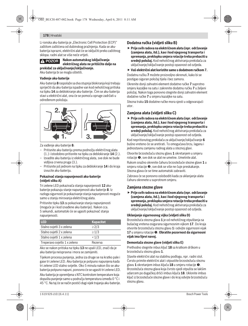 Bosch GSR 36 V-LI Professional User Manual | Page 178 / 217