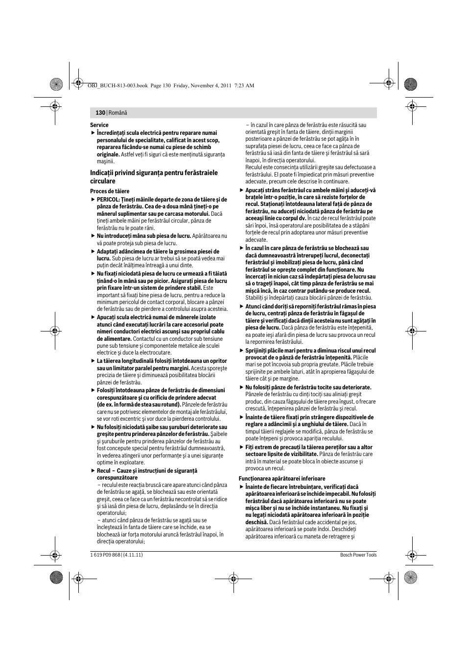 Bosch GKS 190 Professional User Manual | Page 130 / 193