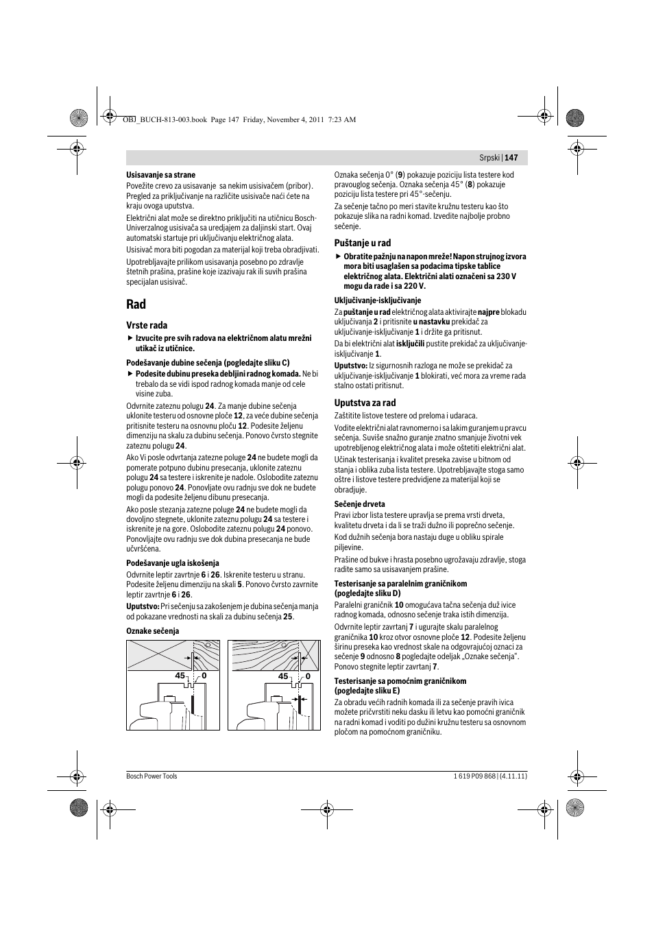 Bosch GKS 190 Professional User Manual | Page 147 / 193